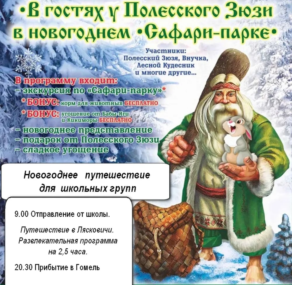 В гости к Зюзе: Новый год в Лясковичах